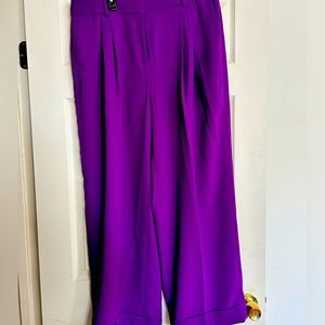 J. Crew essential wide leg pants. Fabulous purple color